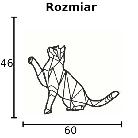 Kot geometryczny DEKORACJA ŚCIENNA obraz na ścianę